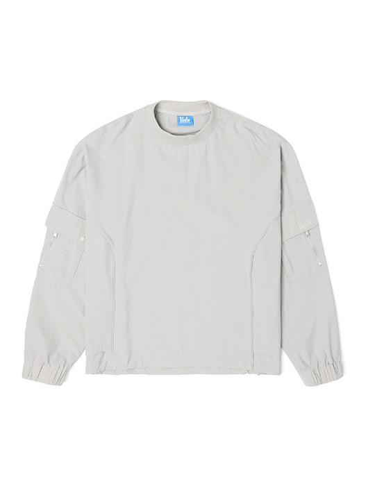 남성 우븐 배색 믹스 라운드넥 티셔츠[LT-KHAKI](UZ8LT01_62)