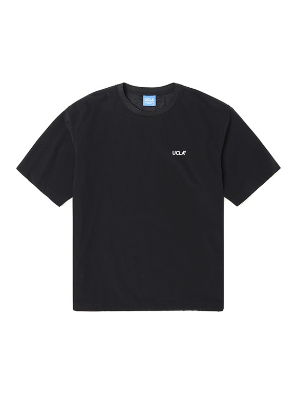 여름 우븐탑 반팔 티셔츠[BLACK](UZ3SS30_39)