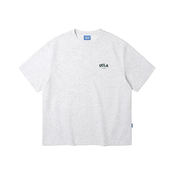 남녀공용 리사이클 스몰 로고 라운드 티셔츠[L-M-GREY](UA4ST93_12)
